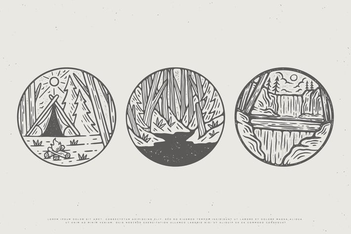 vintage outdoor illustration design