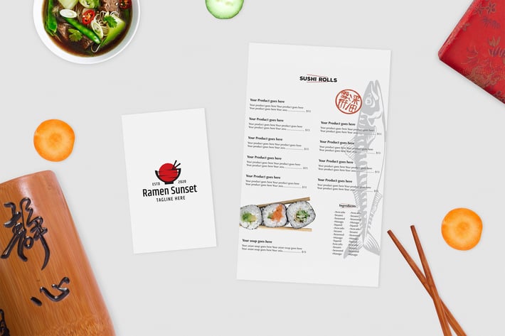Asian Food Identity Mock Up