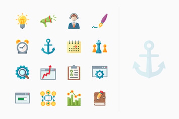 SEO & Internet Marketing Icons Set 5 - Flat Series