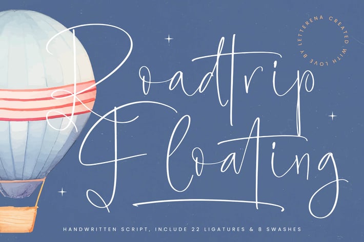 Roadtrip Floating Handwritten Script