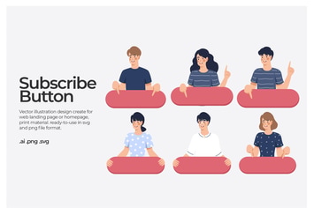 Subscribe Button - Illustration