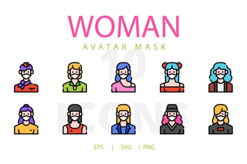 Woman avatar mask