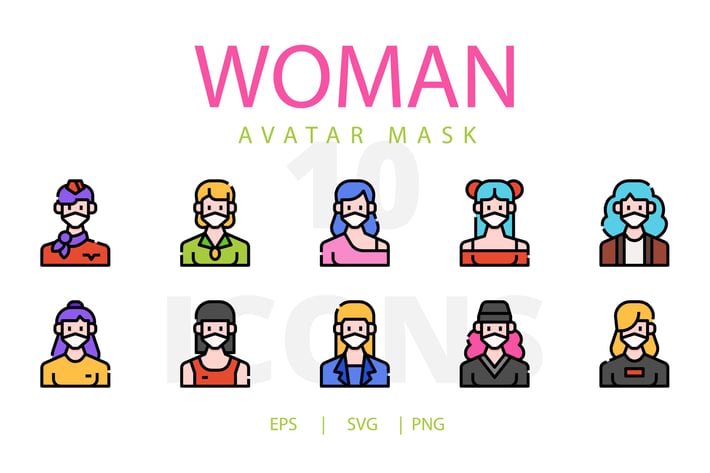 Woman avatar mask