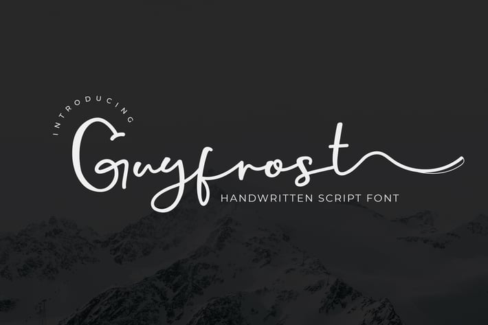 Guyfrost - Handwritten Script Font