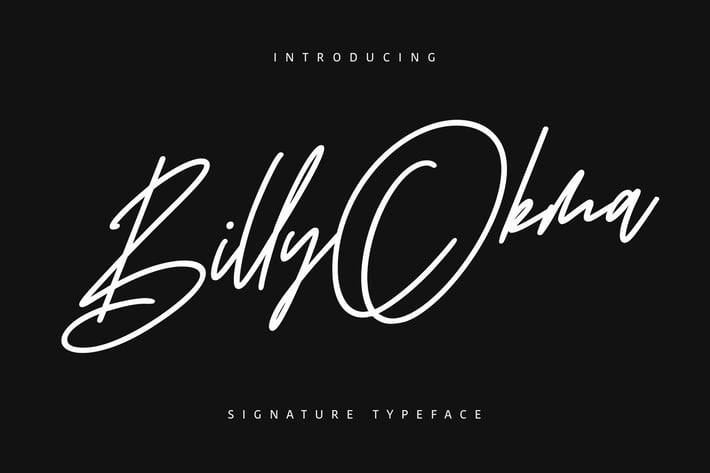 Billy Okma Signature Font
