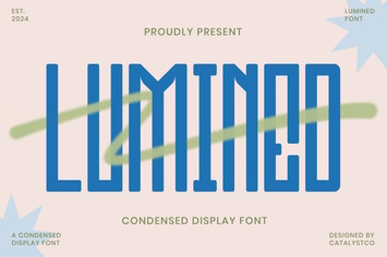 Lumined Condensed Display Font