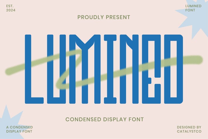 Lumined Condensed Display Font