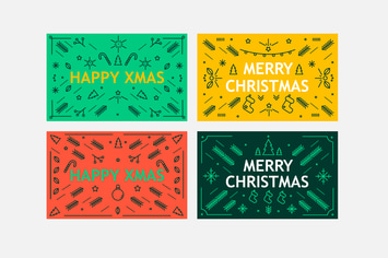 Christmas Minimal Badges