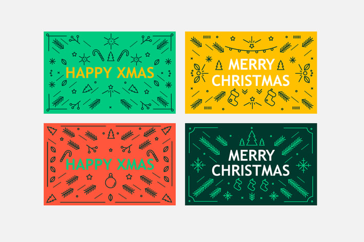 Christmas Minimal Badges