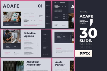 Acafe - Business Presentation PowerPoint Template