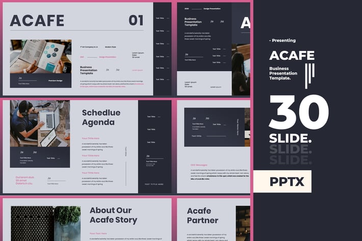 Acafe - Business Presentation PowerPoint Template