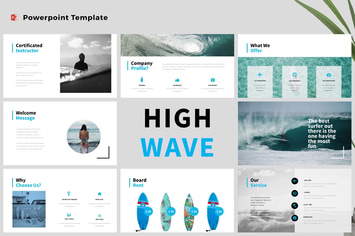 High Wave - Surfing Powerpoint Template