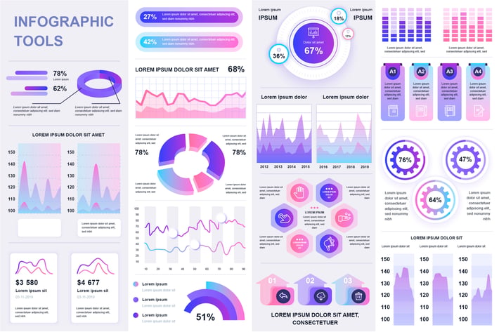 Simple Infographics Template Visualization