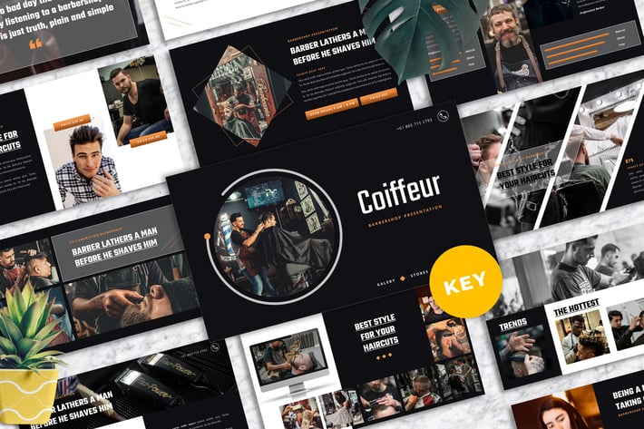 Coiffeur - Barbershop Keynote Templates