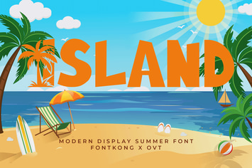 Island - Modern Display Summer Font