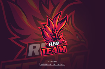 Red bird awesome esport logo