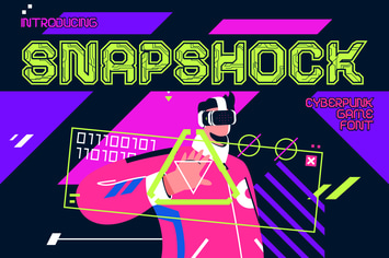 Snapshock - Cyberpunk Game Font