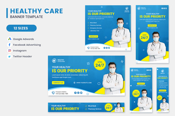 Healthy Care Banner Template