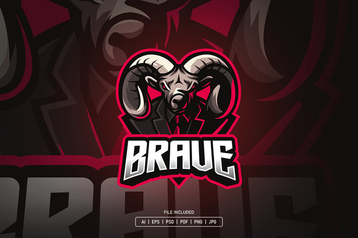 Goat esport logo template