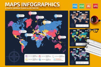 World Map Infographics