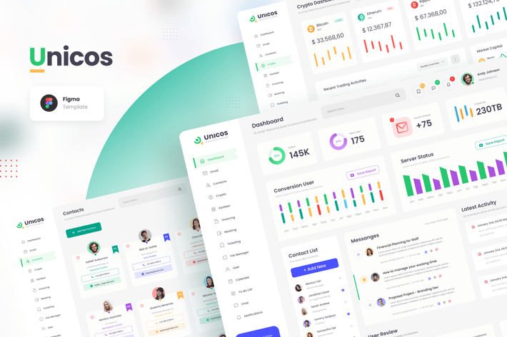 Unicos - Professional Modern Admin Dashboard Figma