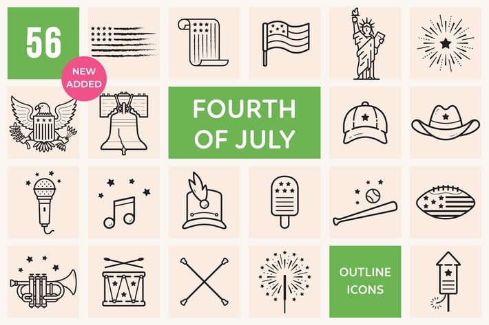 4th of July Icons