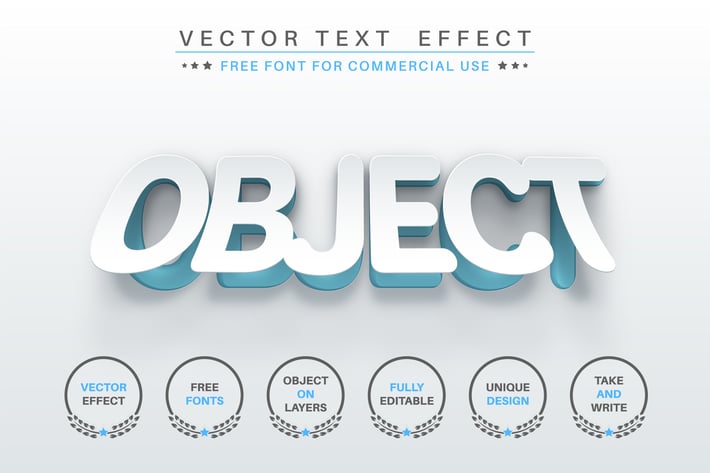 Space - editable text effect, font style