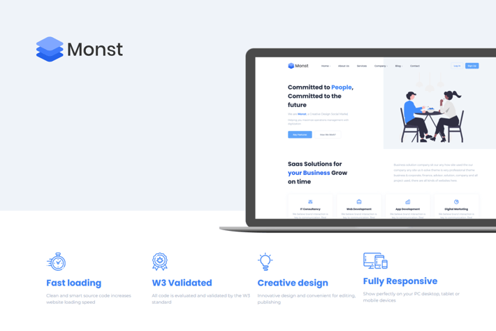 Monst - Startup NextJS Tailwind CSS landing page