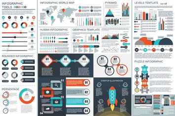 Flat Business Infographic Elements