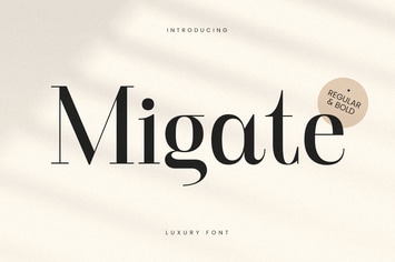 Migate - Luxury Font
