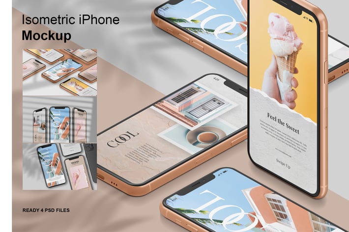 Isometric iPhone -  Mockup