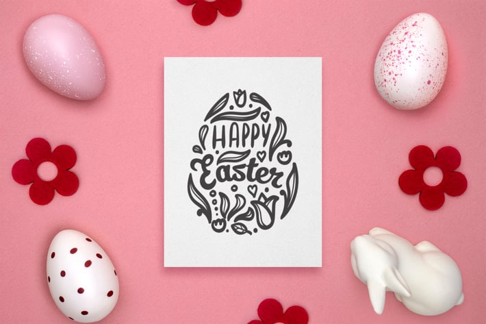 Easter gift card mockup