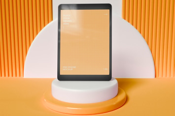 Tablet On Pedestal Mockup