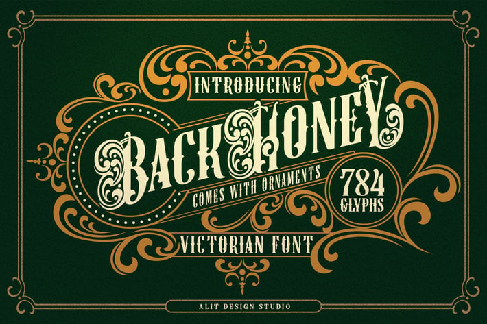 Black Honey Victorian Font
