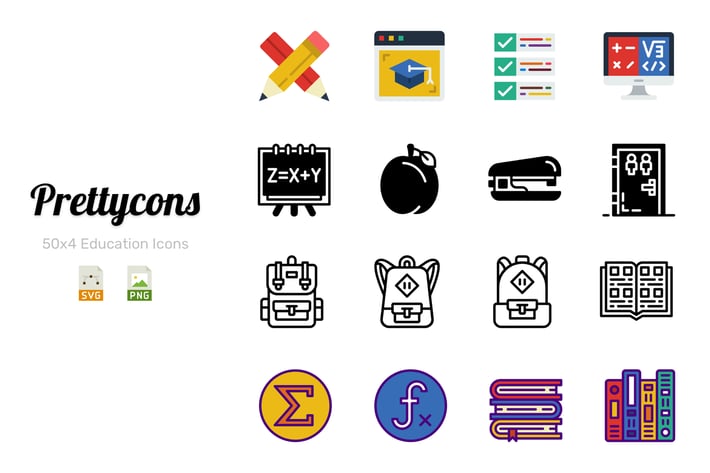 Prettycons - 200 Education Icons Vol.1