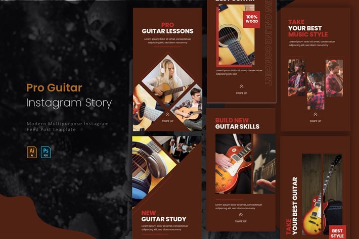 Pro Guitar Lessons | Instagram Story