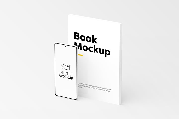 Book & S21 Phone Mockup