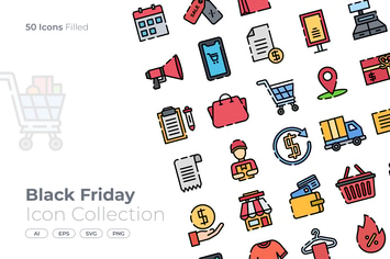 Black Friday Filled Icon