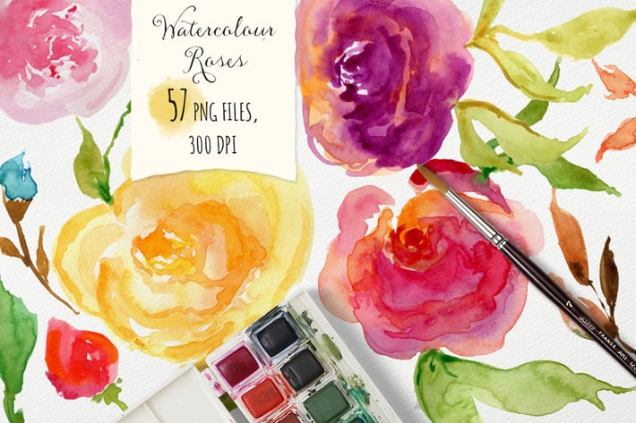 Watercolor Roses