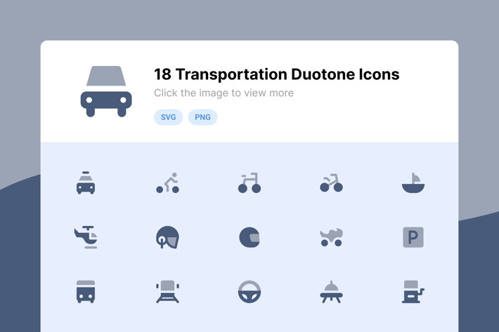 Transportation Duotone Icons