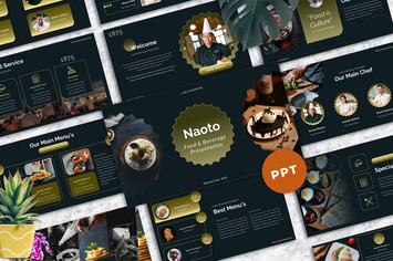 Naoto - Food & Beverages Powerpoint Templates
