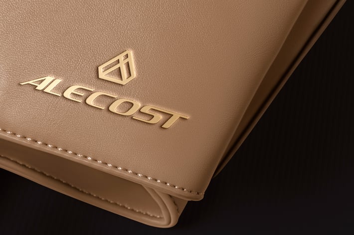 Leather Gold Foil Stamp Logo Mockup