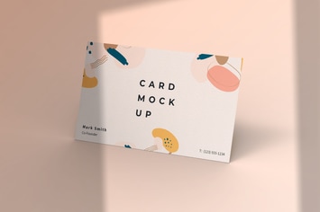 Business Card Mockup PSD Template with shadow