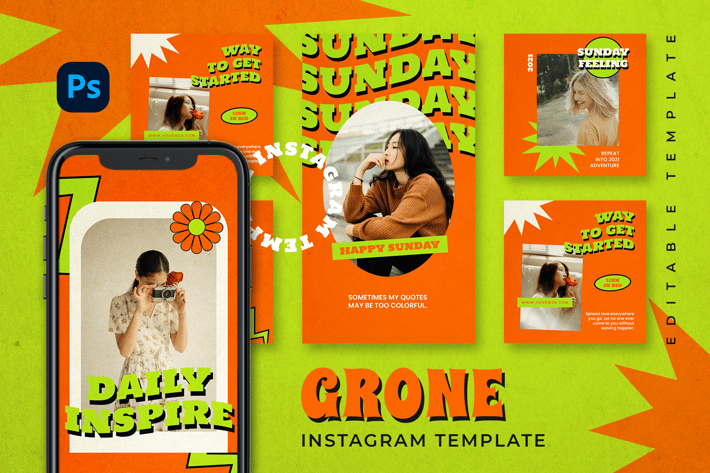 Grone - Retro Instagram Stories and Post