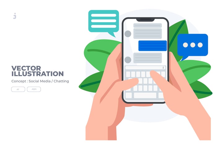 Chatting - Vector Illustration 