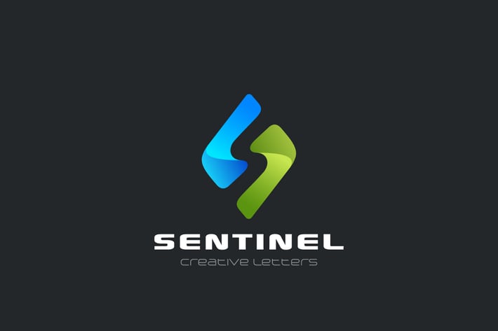 Logo Letter S Rhombus square shape Negative space