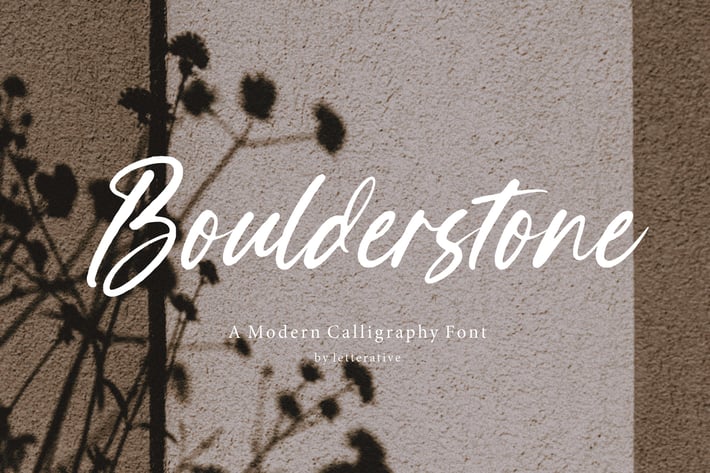 Boulderstone - Modern Calligraphy Logo Font