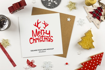 Square Postcard for Christmas