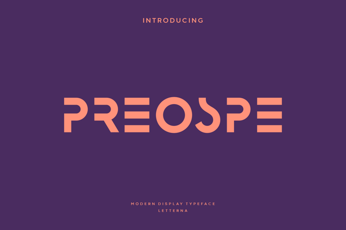 Preospe - Modern Futuristic Typeface