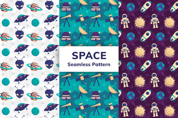 Space Seamless Pattern